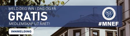 fra og med 1 november får du ved innmelding i NEF gratis medlemskap ut 2021