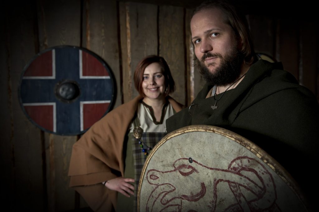 Vikinger på viking house i Stavanger