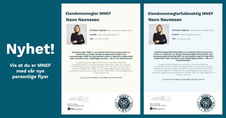 Nyhet! Vis at du er MNEF med vår nye personlige flyer