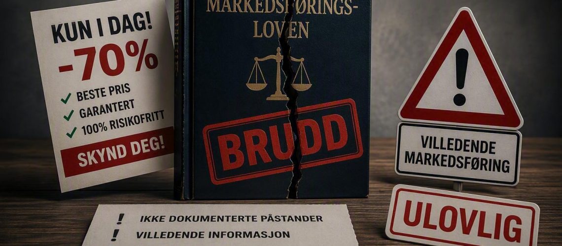 Illustrasjon om brudd på markedsføringsloven
