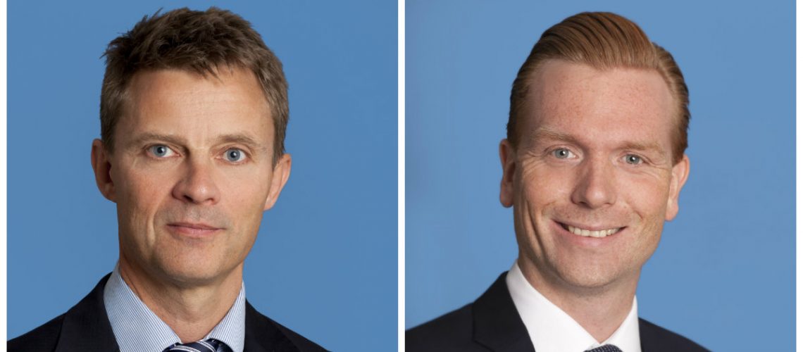 Reidar Myhre og Rolf Nyhus, advokatfirmaet Thommessen.